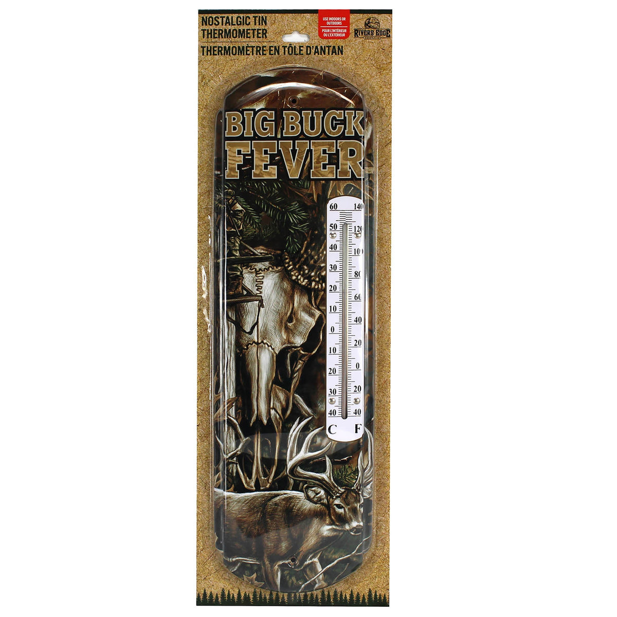 Tin Thermometer-Big Buck Fever