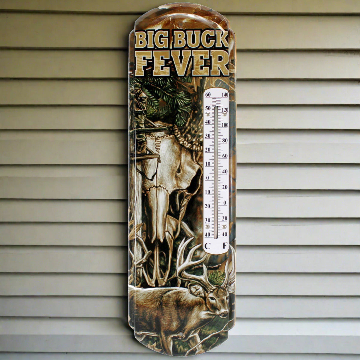 Tin Thermometer-Big Buck Fever