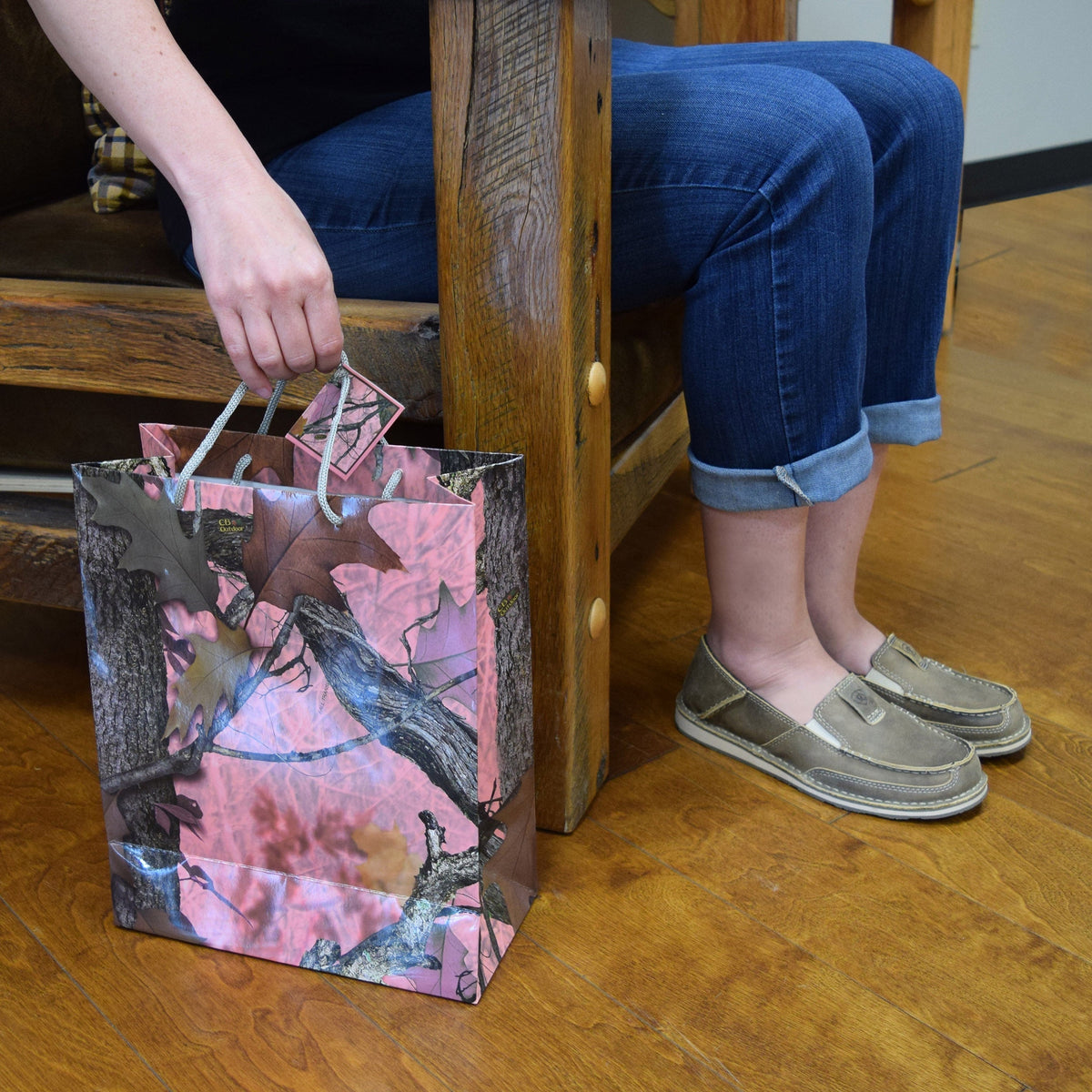 Gift Bag Medium-Camo Pink