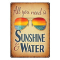 Tin Sign 12in x 17in-Sunshine and Water