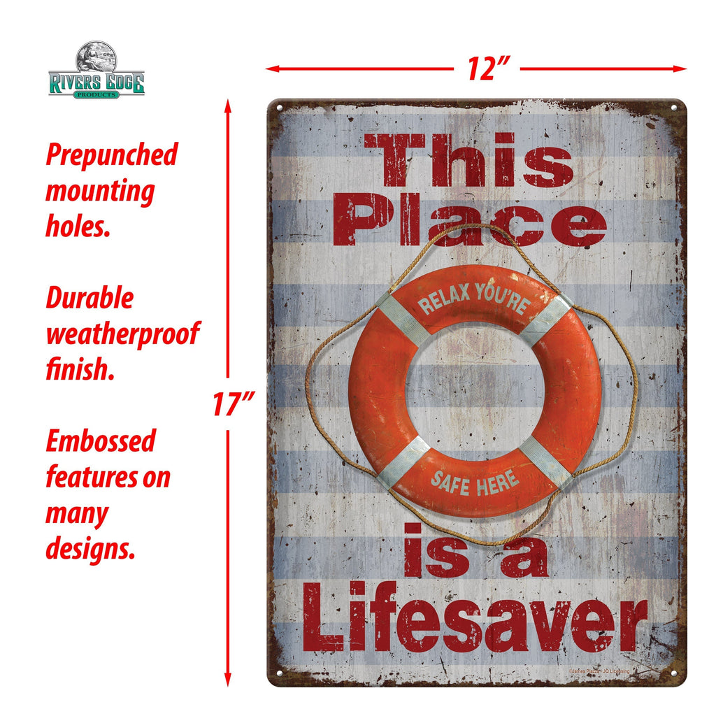Tin Sign 12in x 17in-Lifesaver