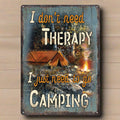 Tin Sign 12in x 17in-Therapy Camping