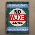 Tin Sign 12in x 17in-No Wake Zone