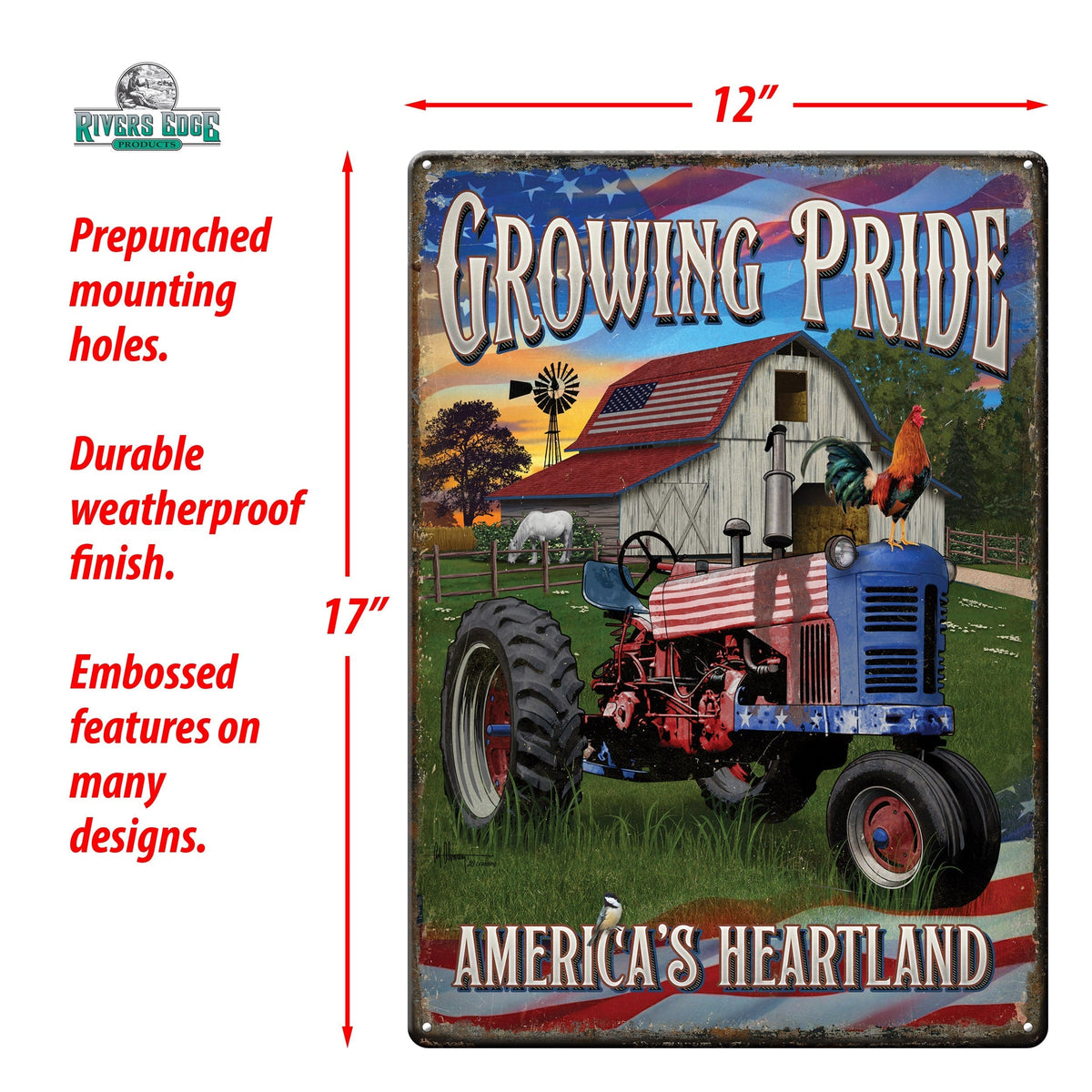 Tin Sign 12in x 17in-Growing Pride