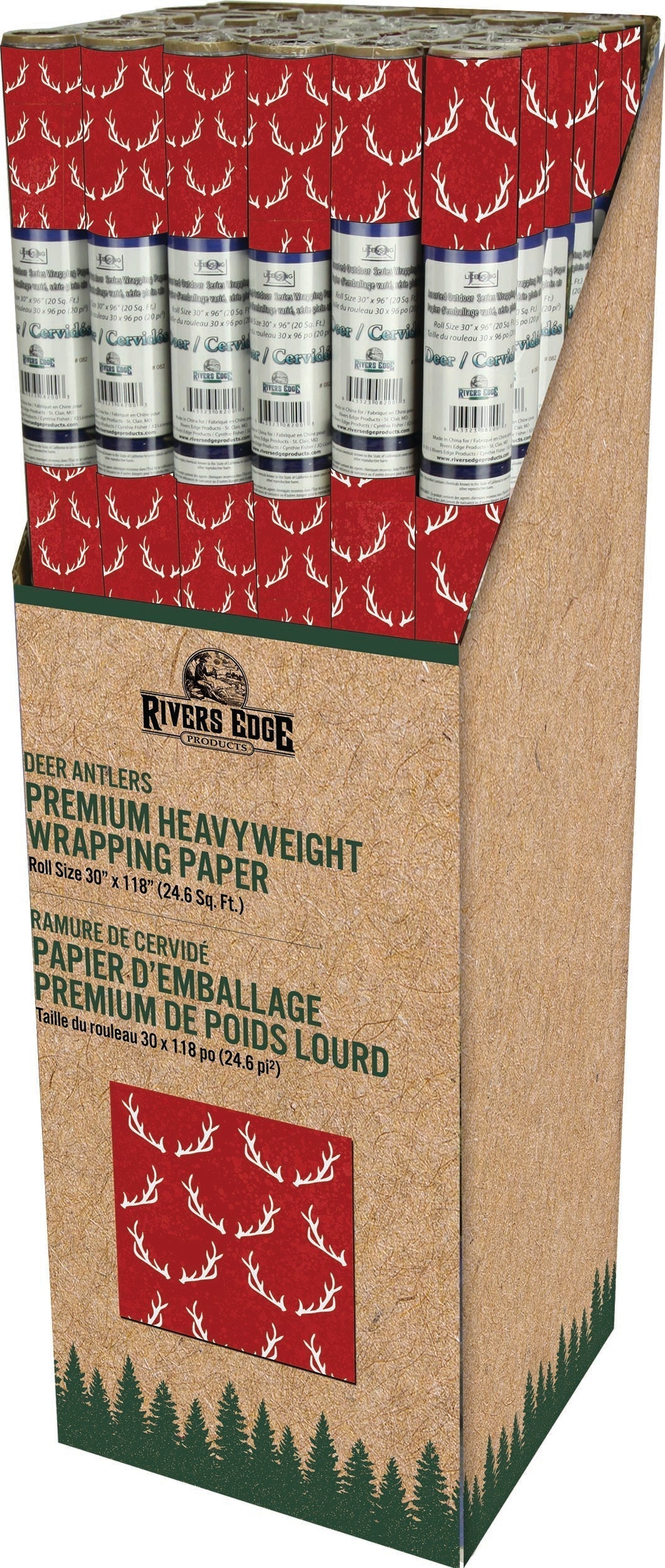 Gift Wrap Premium 118in x 30in-Deer Antlers