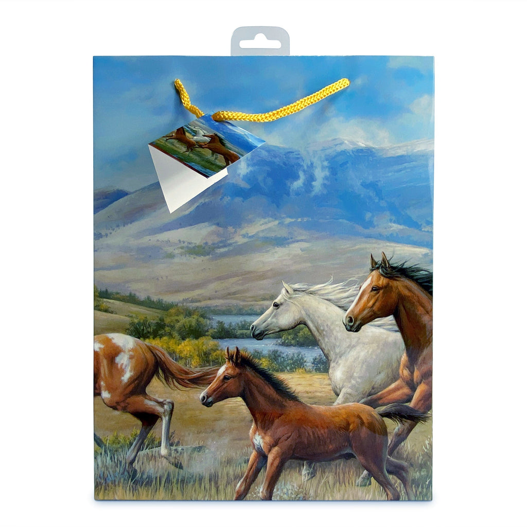 Gift Bag Medium-Horses Running Free