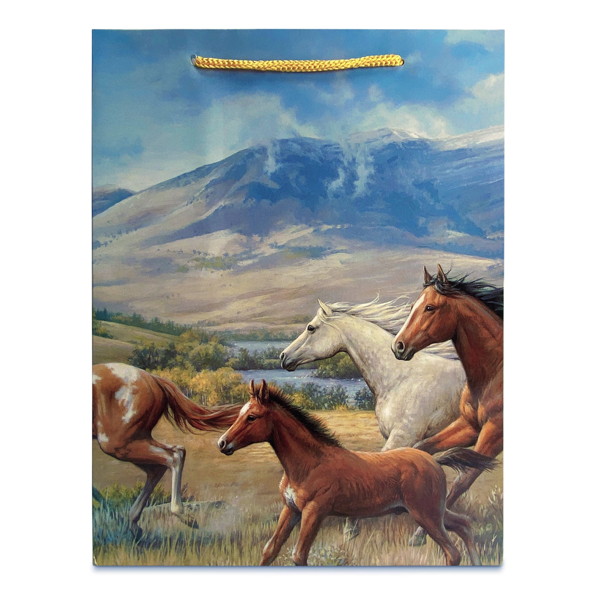 Gift Bag Medium-Horses Running Free