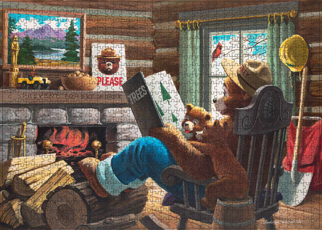 Puzzle in Tin 1000-Piece-Smokey By Fireplace