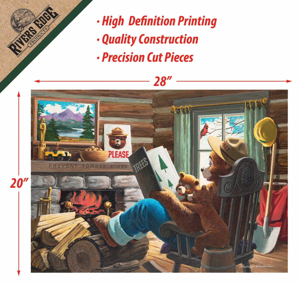 Puzzle in Tin 1000-Piece-Smokey By Fireplace
