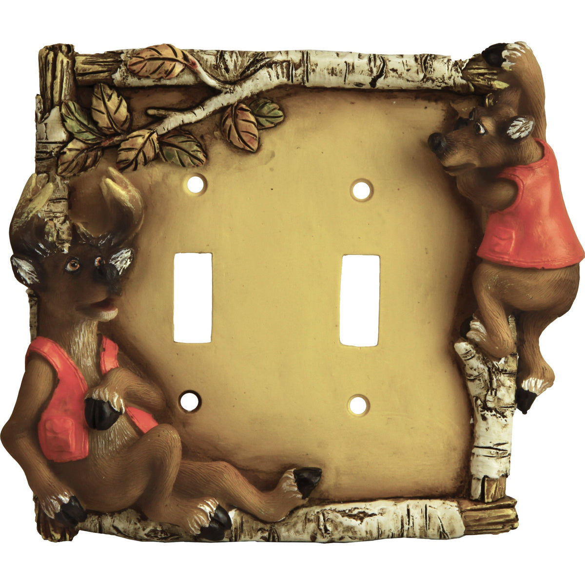 Double Switch Plate Cover-Cute Deer