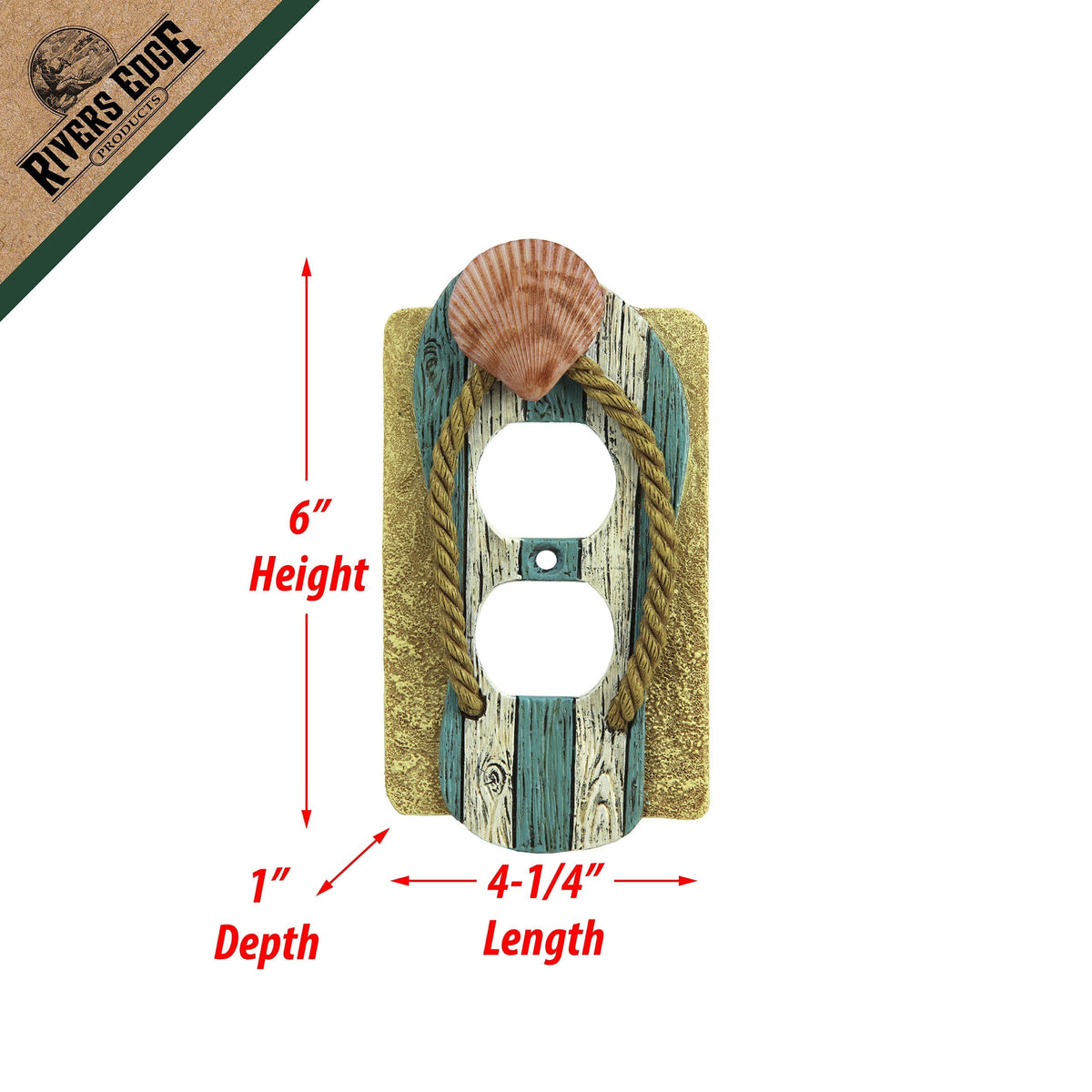 Electrical Cover Plate Single Receptacle-Beach