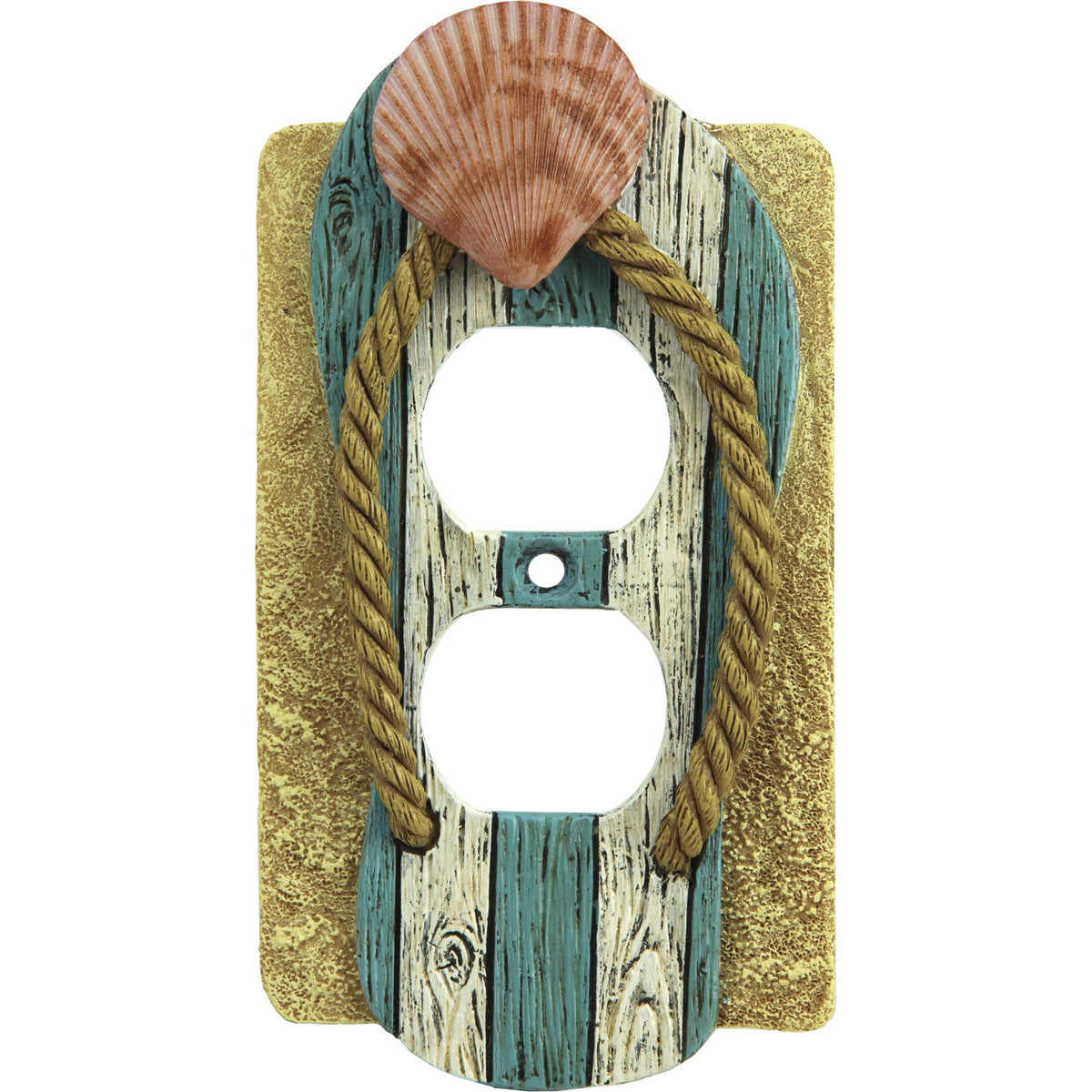 Electrical Cover Plate Single Receptacle-Beach