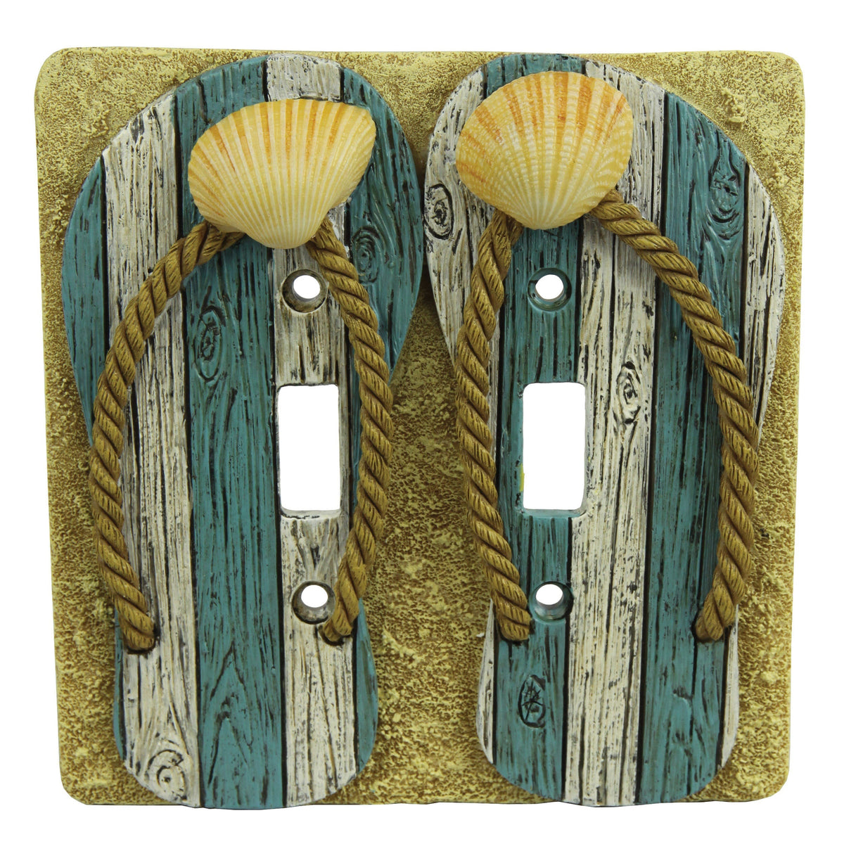 Electrical Cover Plate Double Switch-Beach