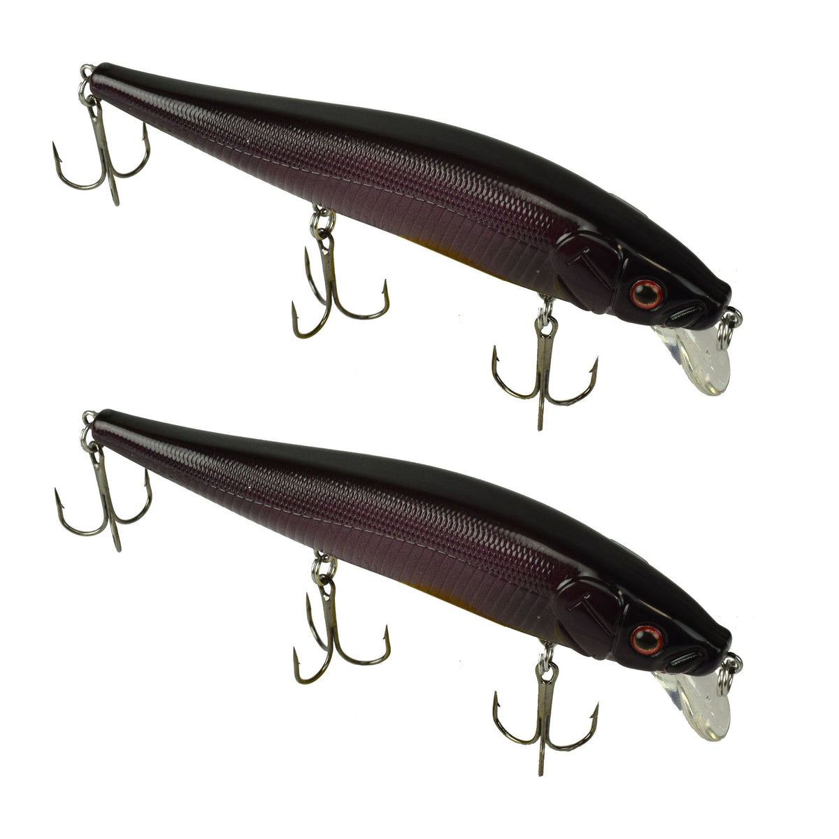 Tackle HD Fiddle-Styx Jerkbait 2-Pack-Black Shad