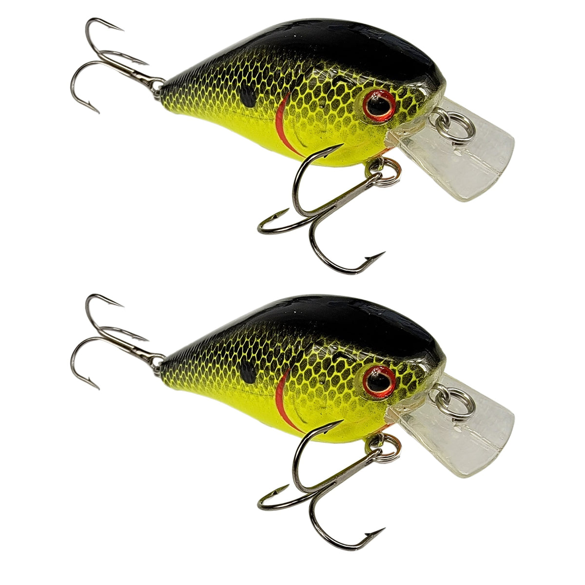 Tackle HD Square Bill 2-Pack-Chartreuse Black Back