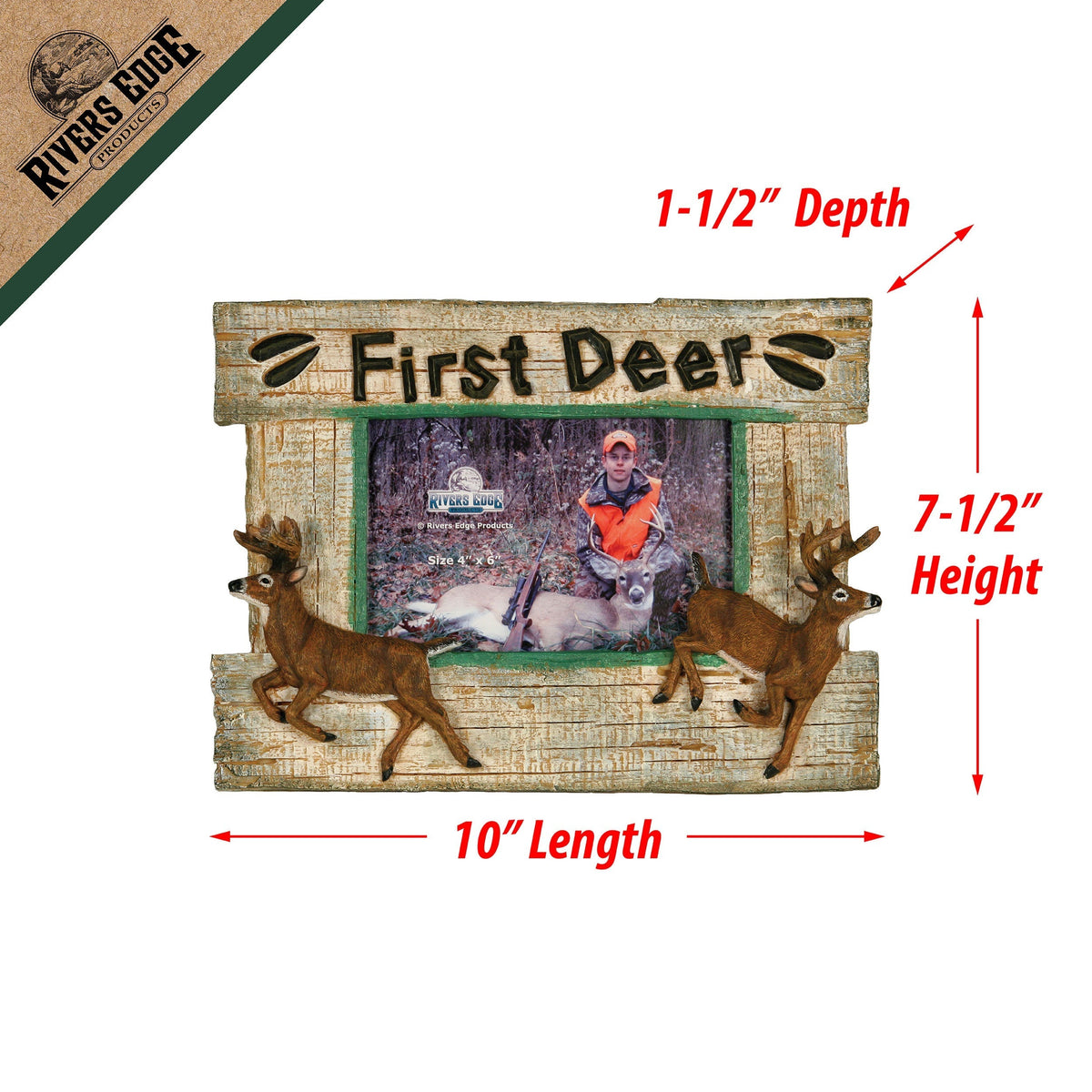 Picture Frame 4in x 6in-First Deer