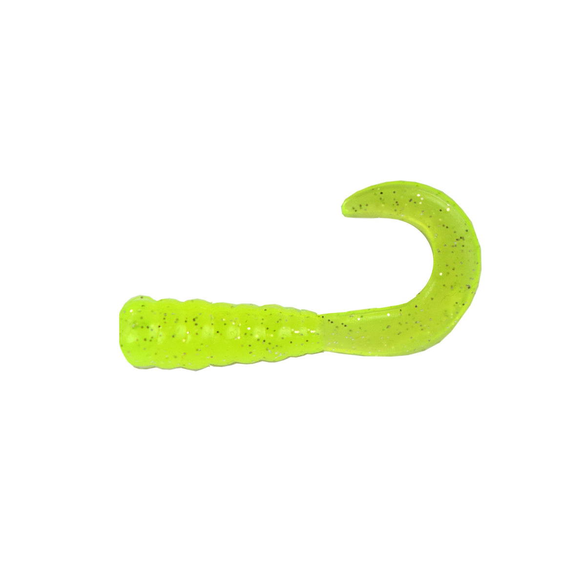 Pro Striker Baits Grub 2-Inch 100-Pack-Chartreuse Glitter
