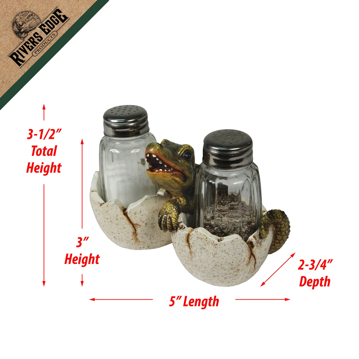 Salt and Pepper Shakers-Baby Alligator