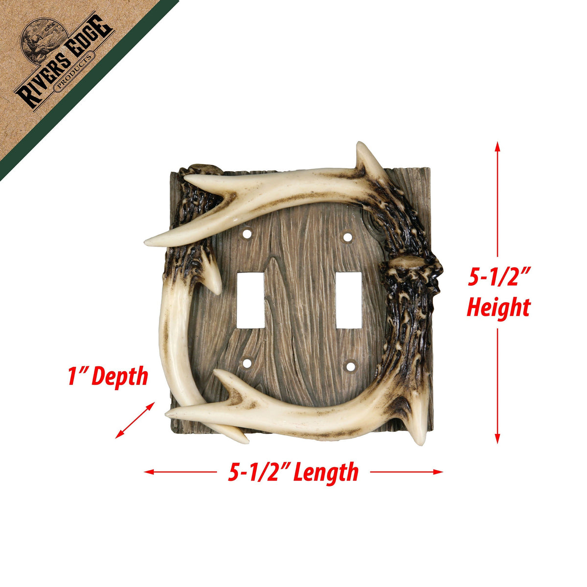 Electrical Cover Plate Double Switch-Antler