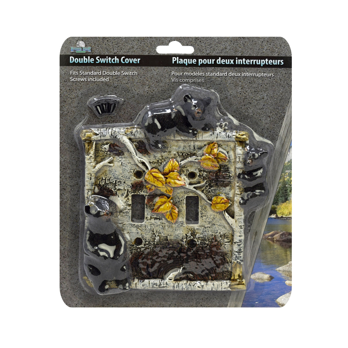Electrical Cover Plate Double Switch-Birch Bear