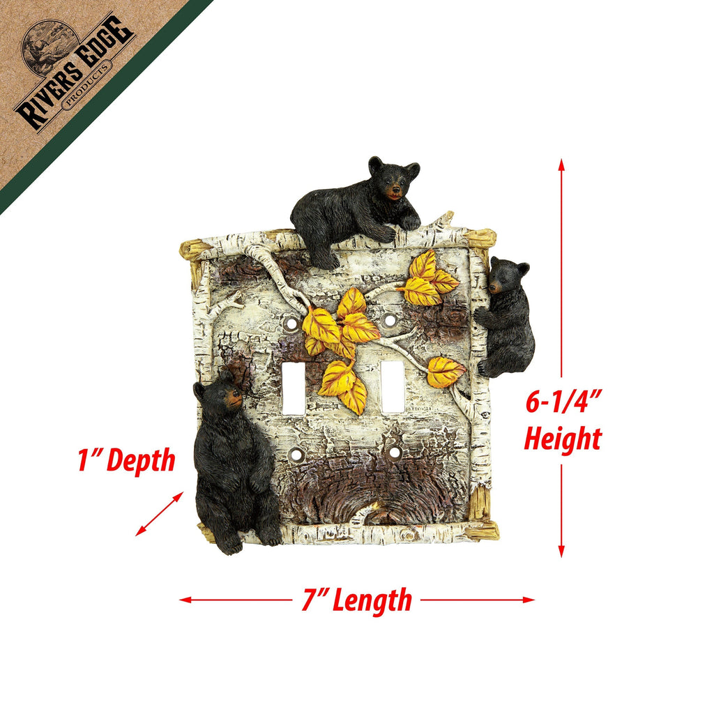 Electrical Cover Plate Double Switch-Birch Bear