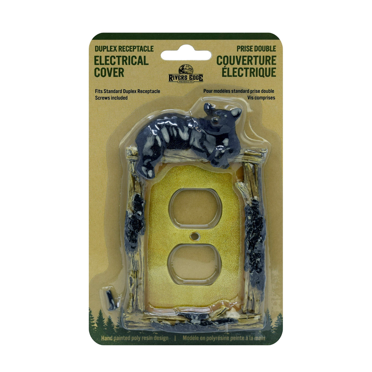 Electrical Cover Plate Single Receptacle-Bear