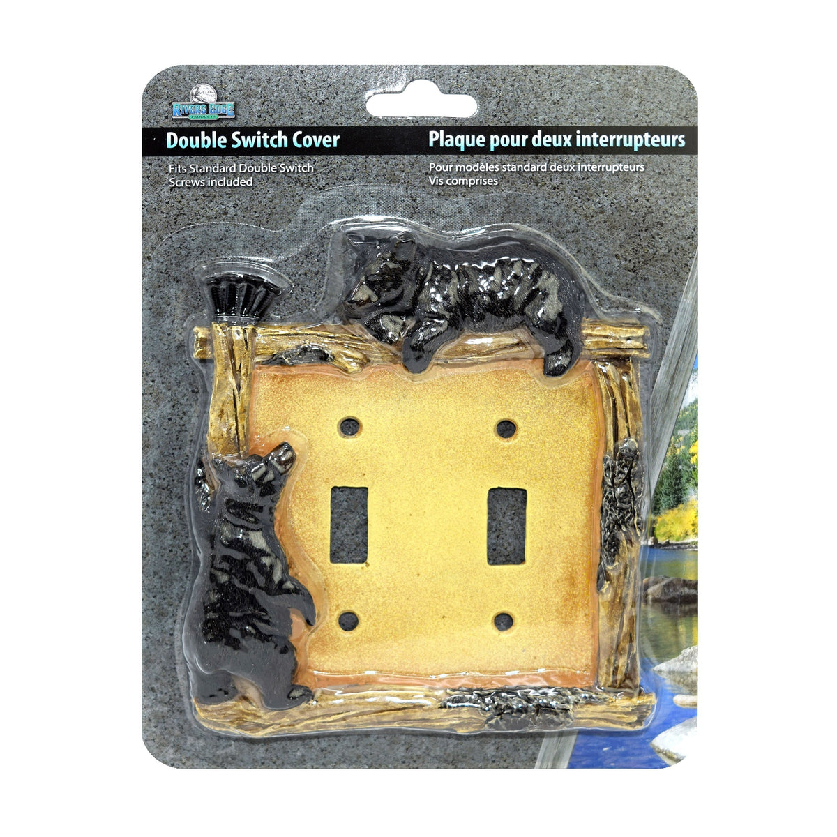 Electrical Cover Plate Double Switch-Bear