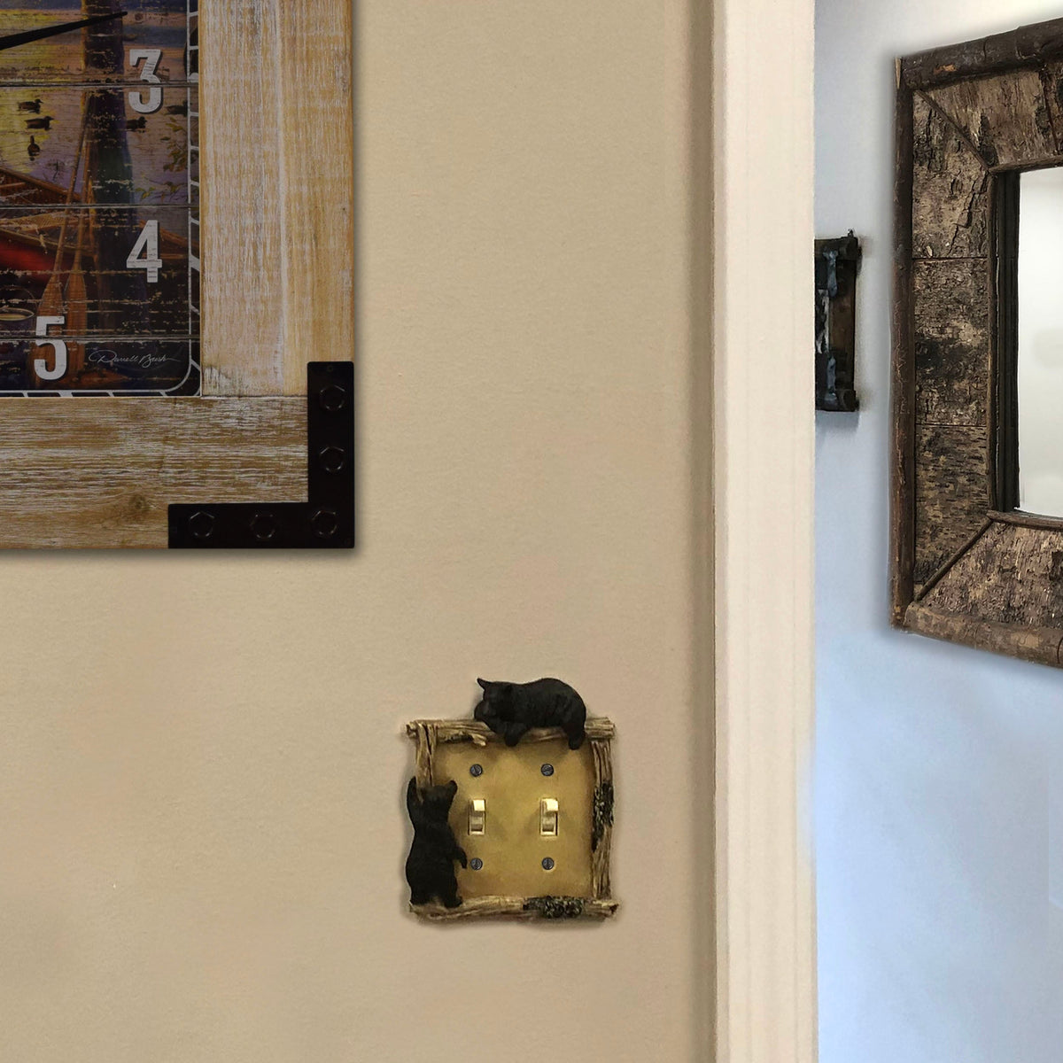 Electrical Cover Plate Double Switch-Bear