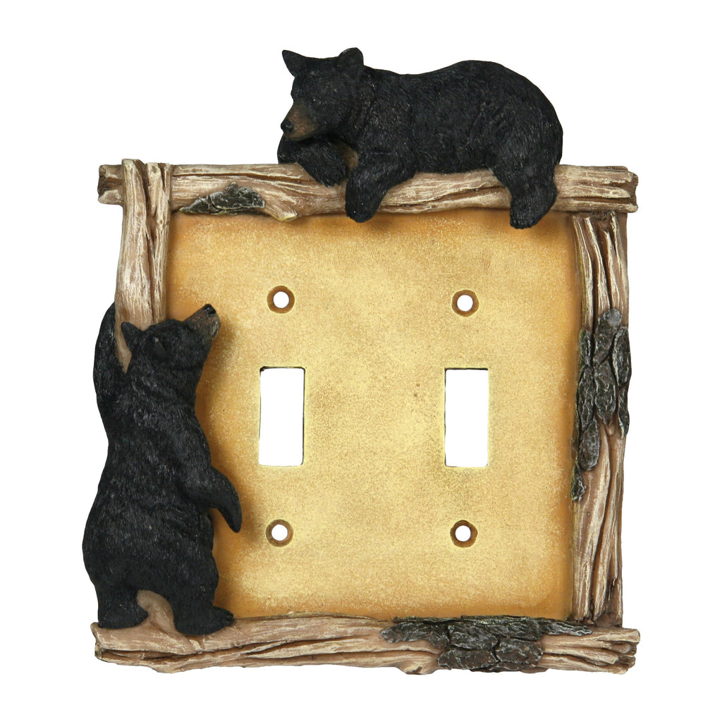 Electrical Cover Plate Double Switch-Bear