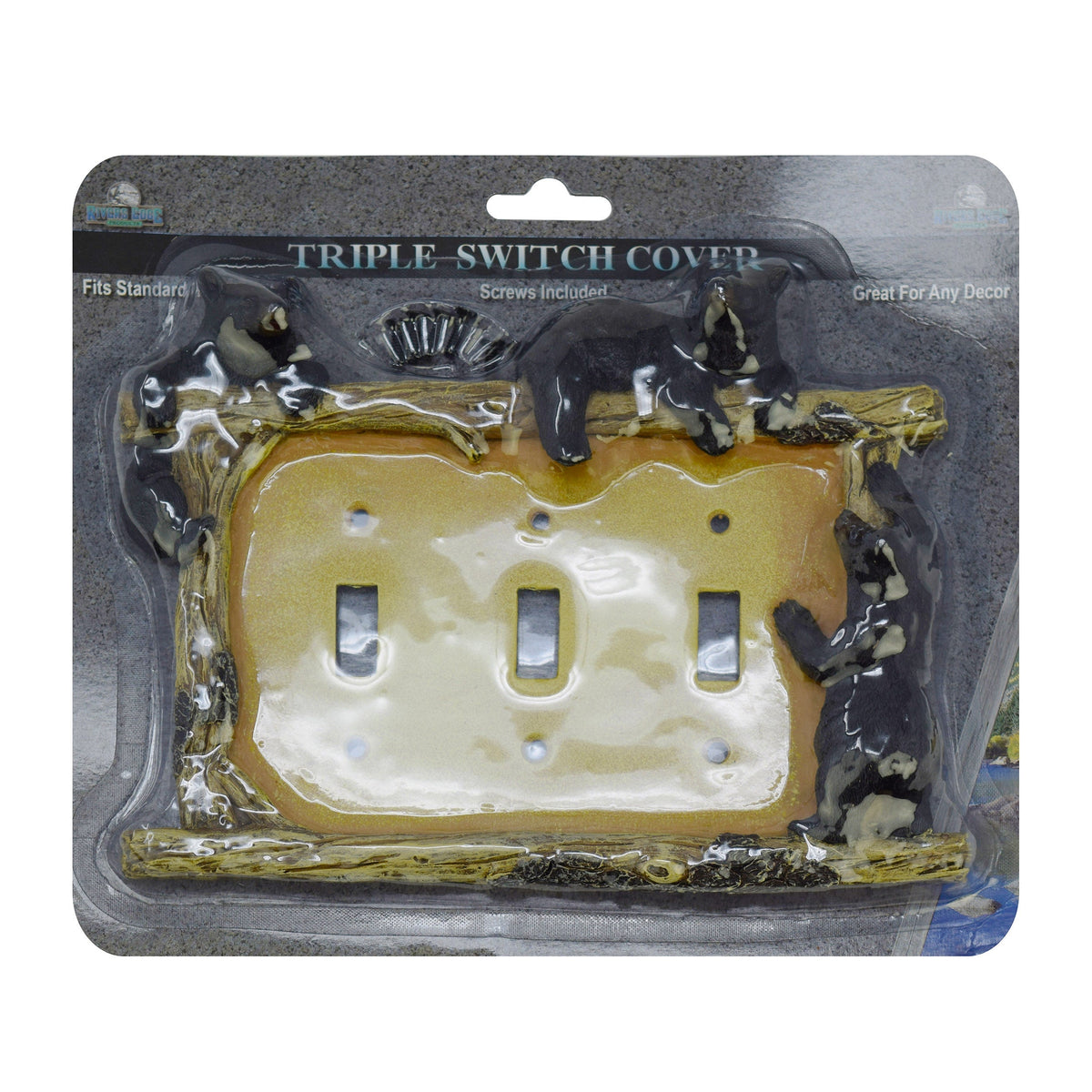 Electrical Cover Plate Triple Switch-Bear