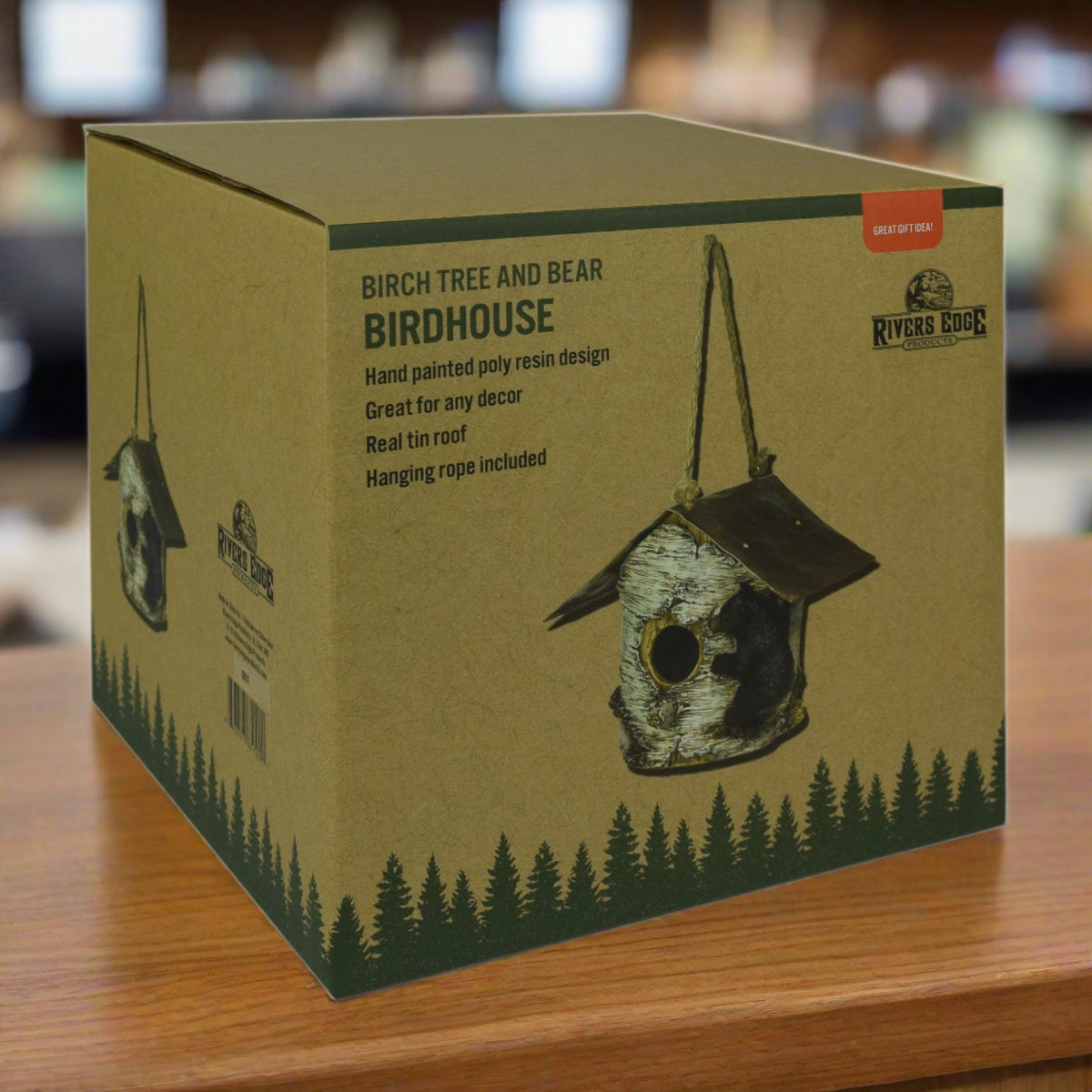 Birdhouse-Birch Tree and Bear