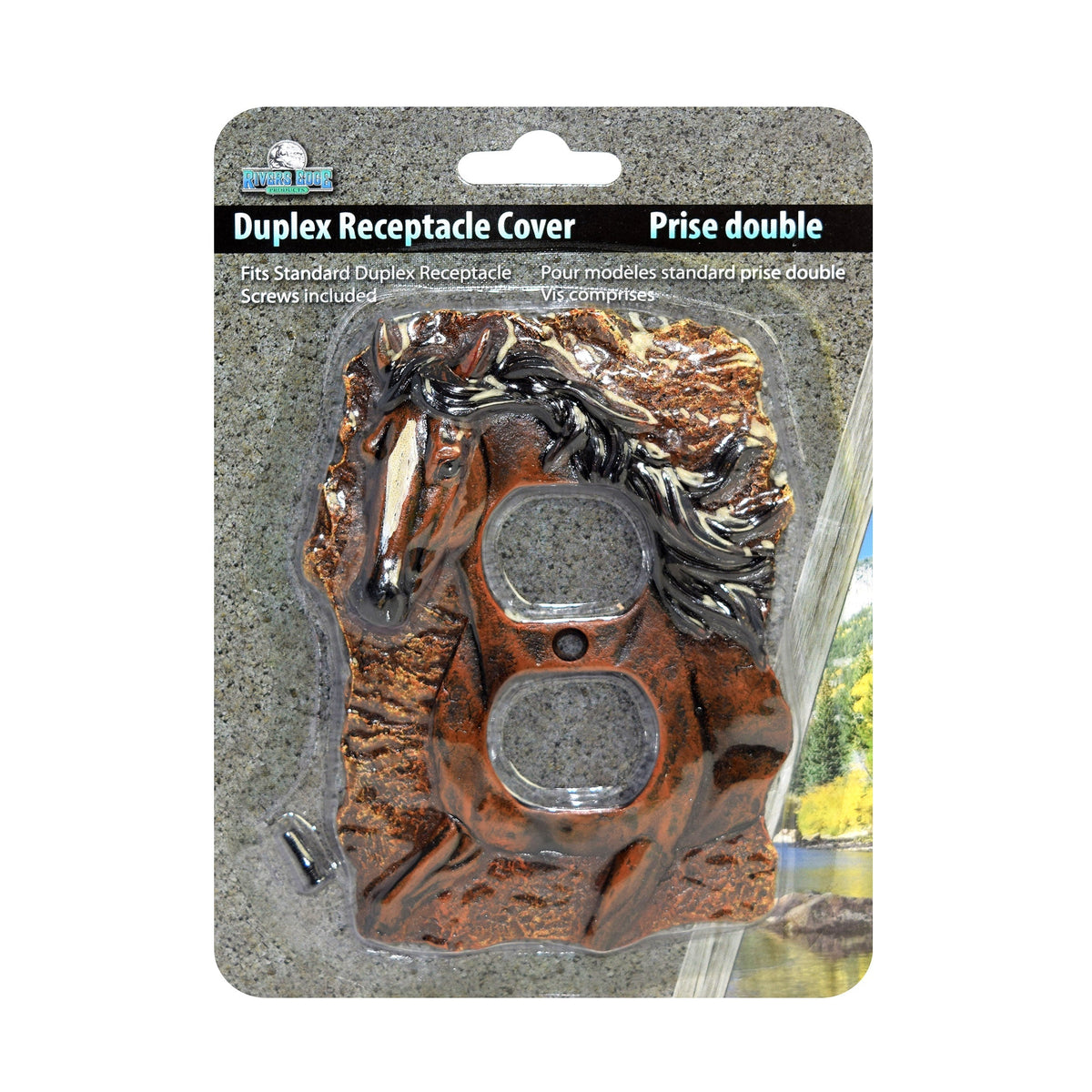 Electrical Cover Plate Single Receptacle-Horse