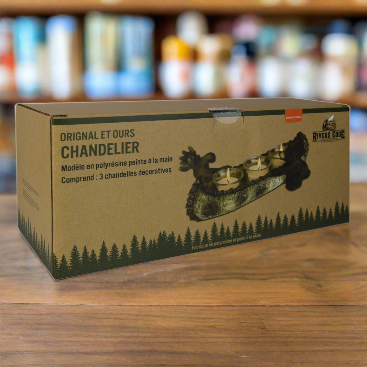 Candle Holder-Bear and Moose