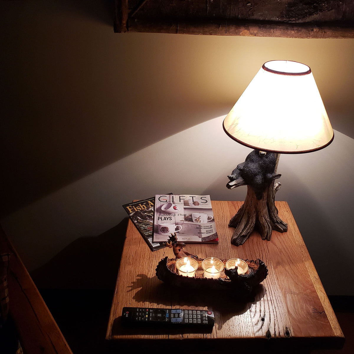 Candle Holder-Bear and Moose