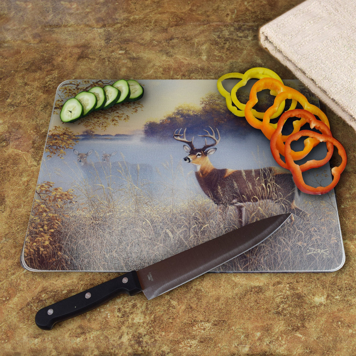Cutting Board 12in x 16in-Morning Fog
