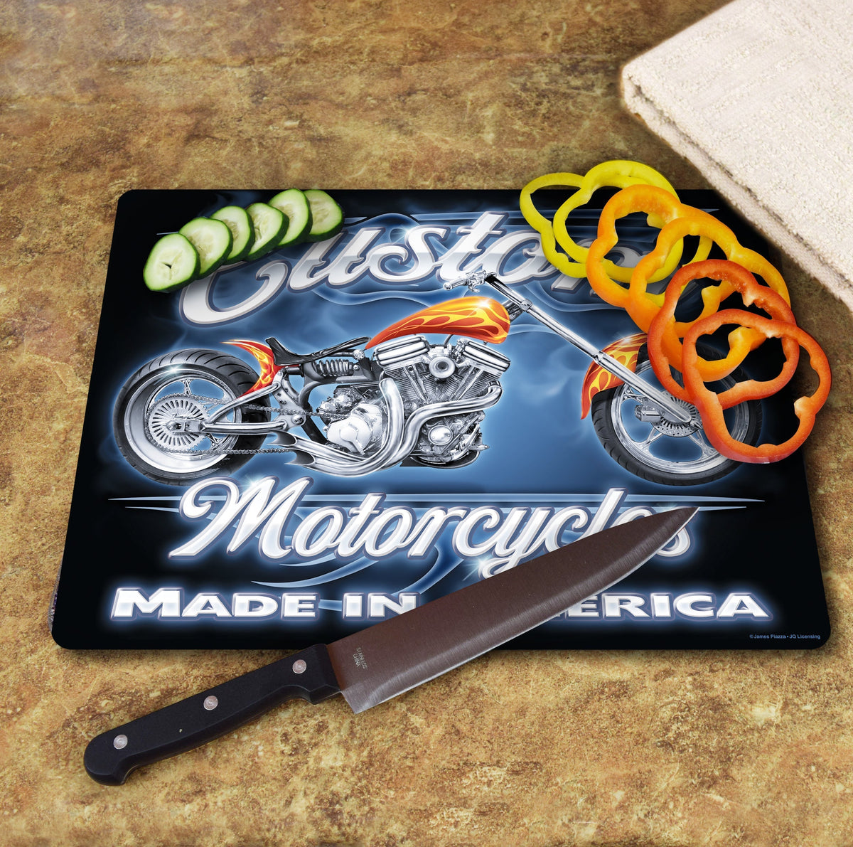 Cutting Board 12in x 16in-12pc Assorted Motorcycle