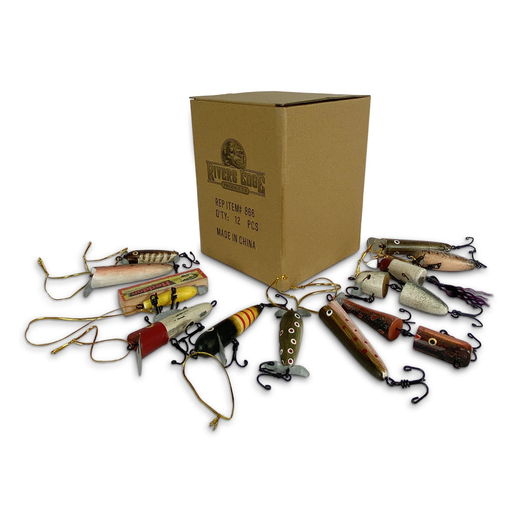 Christmas Ornaments 12-Pack-Antique Lures