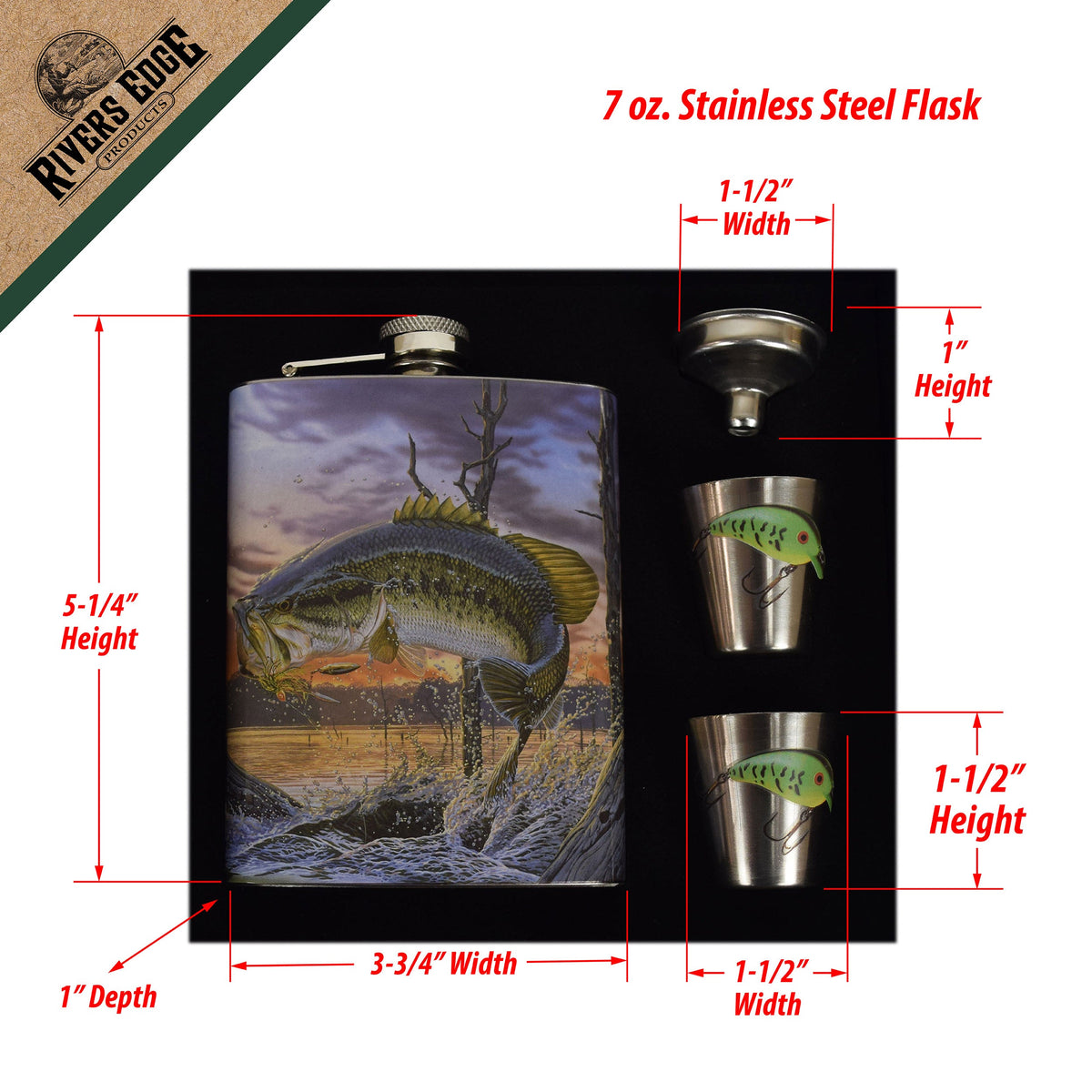 Flask and Shot Set-Bass