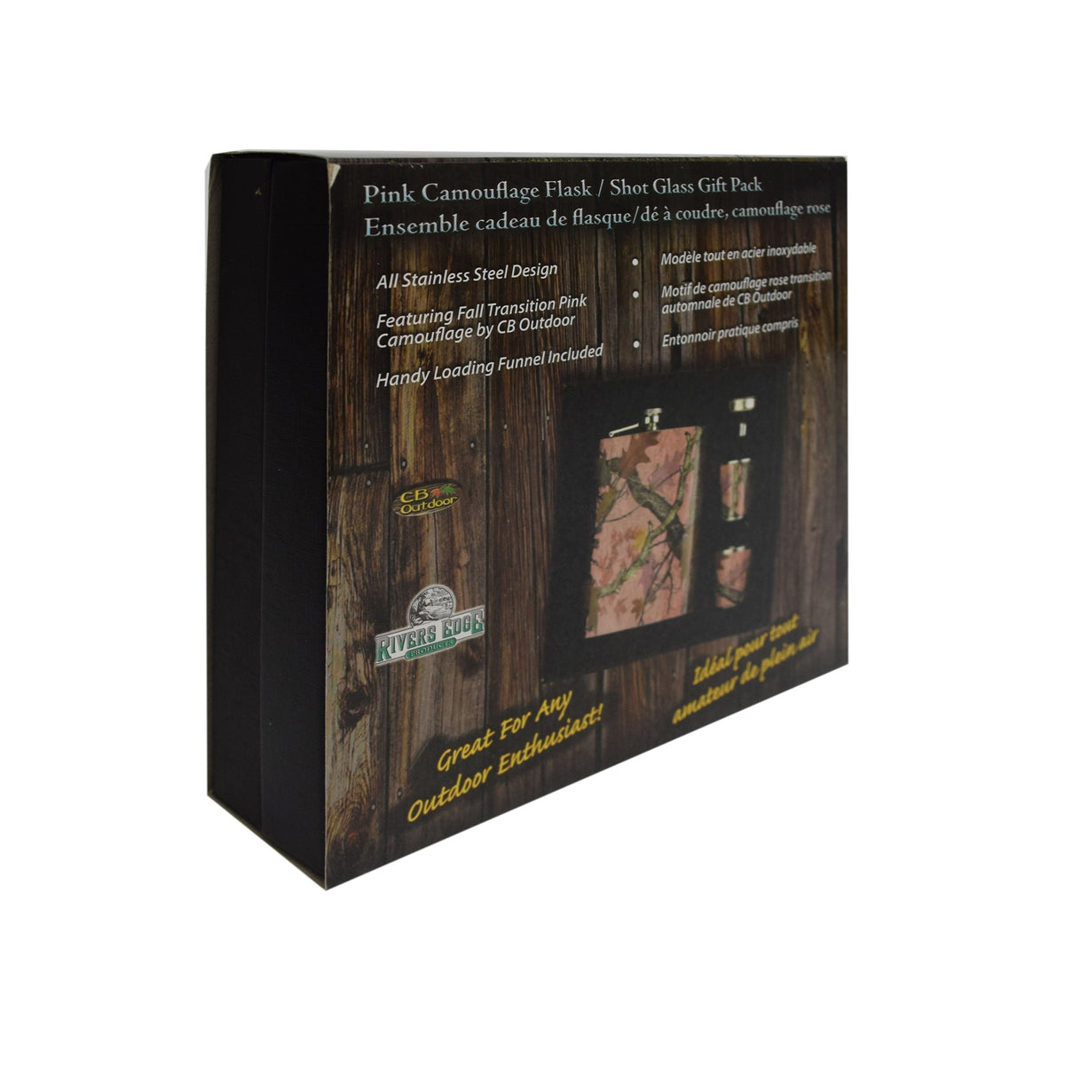 Flask and Shot Set-Pink Camo