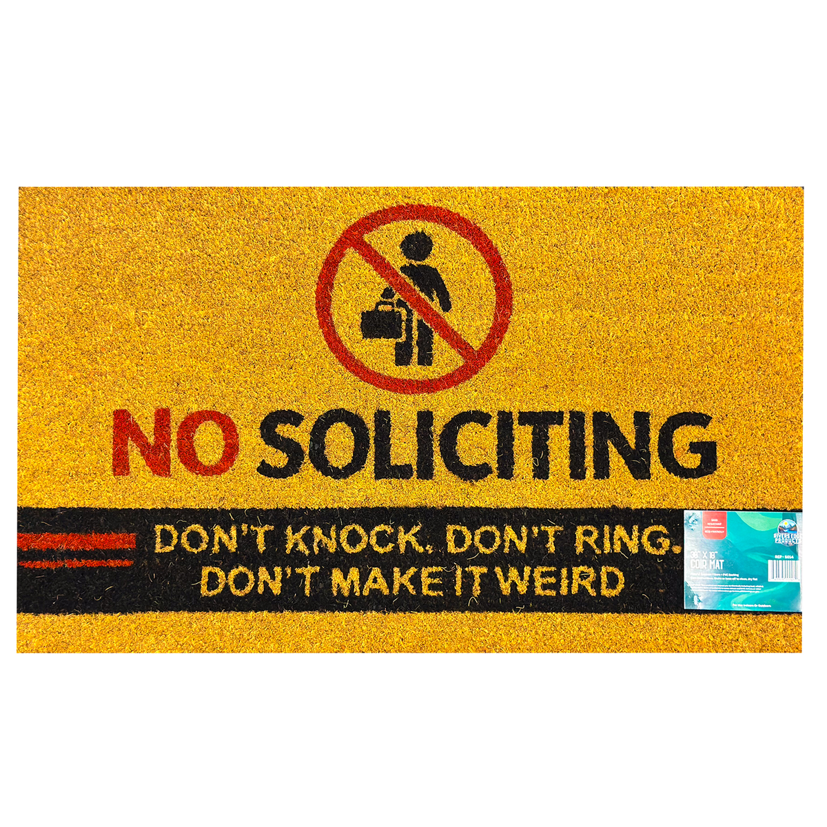 Rivers Edge Products Coir Mat 30x18-No Soliciting