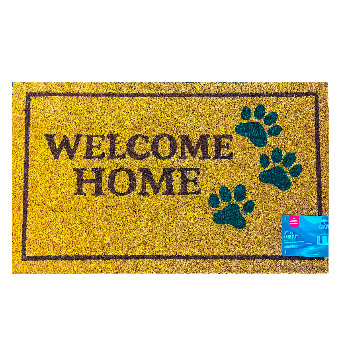 Rivers Edge Products Coir Mat 30x18-Welcome Pet Paws