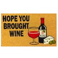 Rivers Edge Products Coir Mat 30x18-Hope You Brought Wine