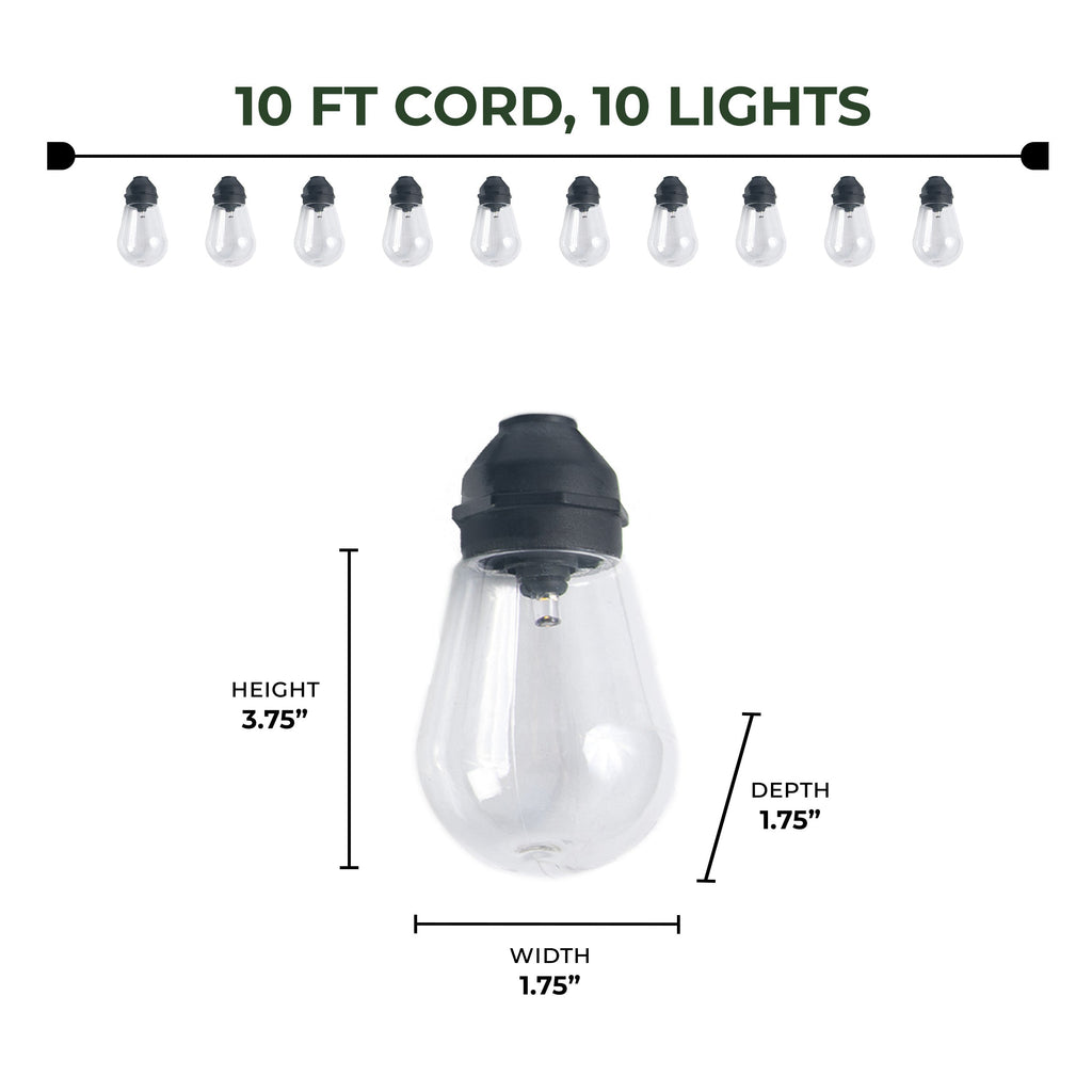 LED Light Set 10-Light-Edison Bulb