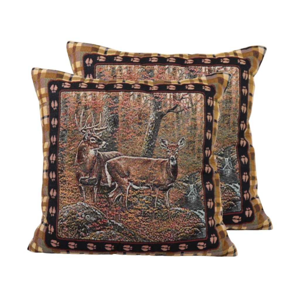 Tapestry Pillow 18in 2pk-Deer